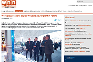 在波兰部署NuScale核电站的工作进展-世界核新闻