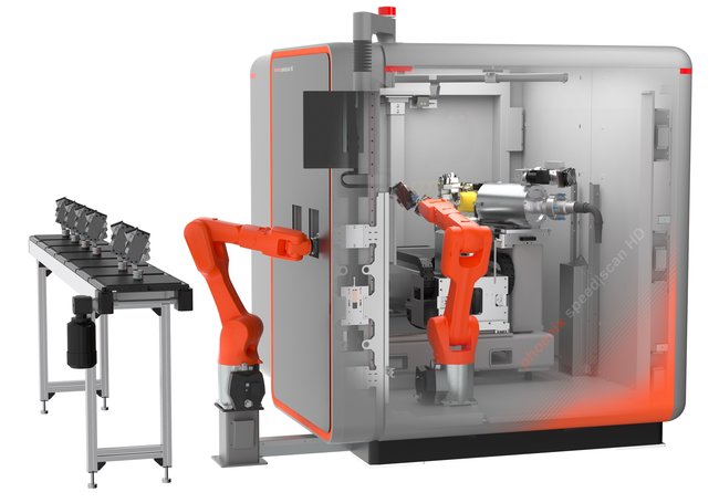 Phoenix Speedscan HD inline microCT scanner for battery inspection