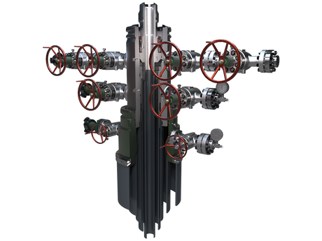 Photo of a carbon capture and injection wellhead.