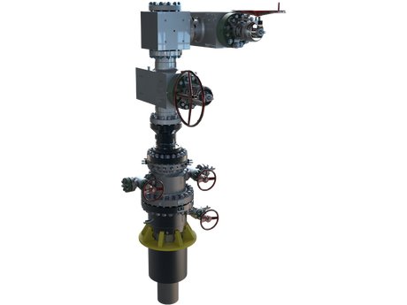 Rendering of geothermal wellhead.