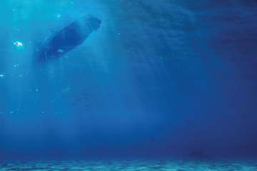 Photo of deepwater and ocean floor