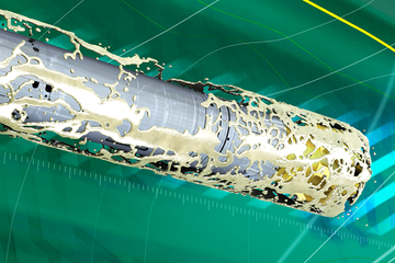 DELTA-DRILL低压冲击钻井液工具工作中的动画静止。