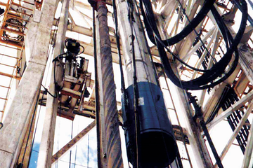 Photo of a hammer tool on an oil rig.