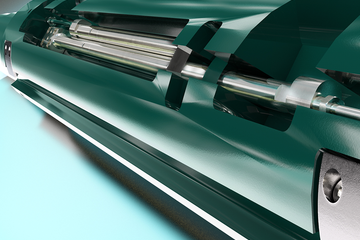 Computer rendering of the SureFLO downhole flowmeter.