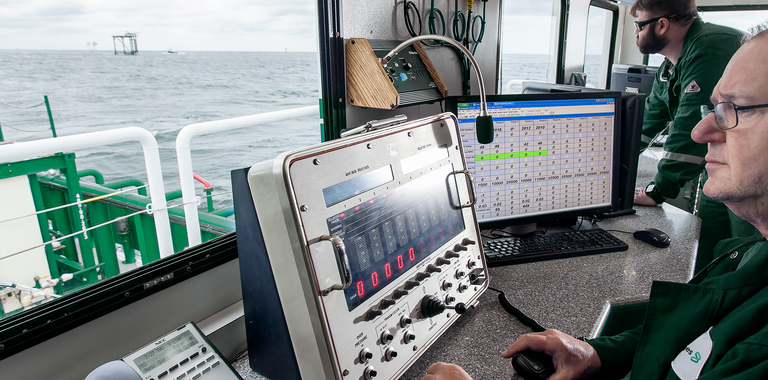 Photo of inside the cabin of a StimFORCE stimulation vessel