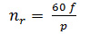 Nr = 60f / p